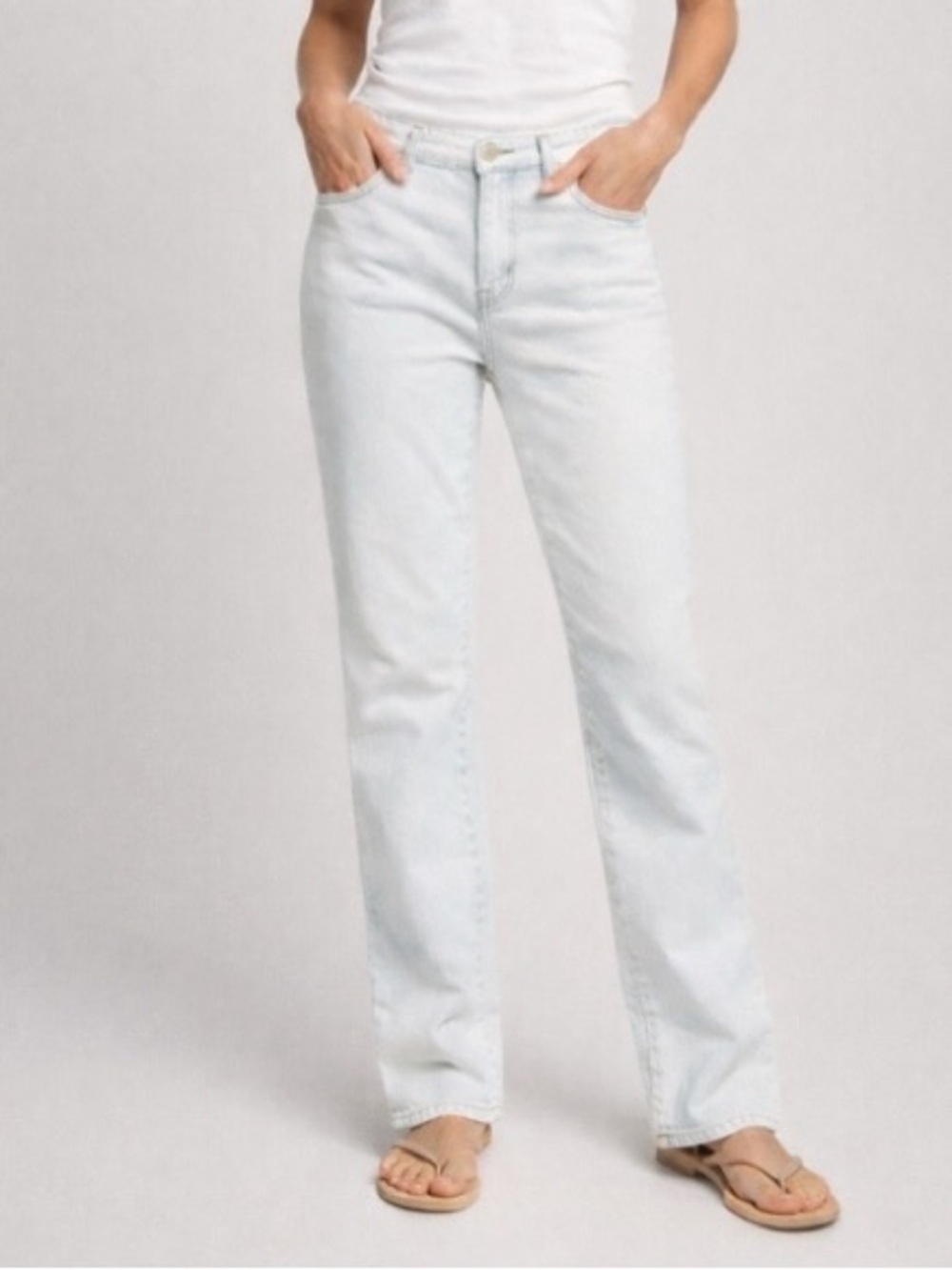 Levi's Jeans Night Blues Bootcut Flare Y2K Rhinestone Pockets Cream Size 12